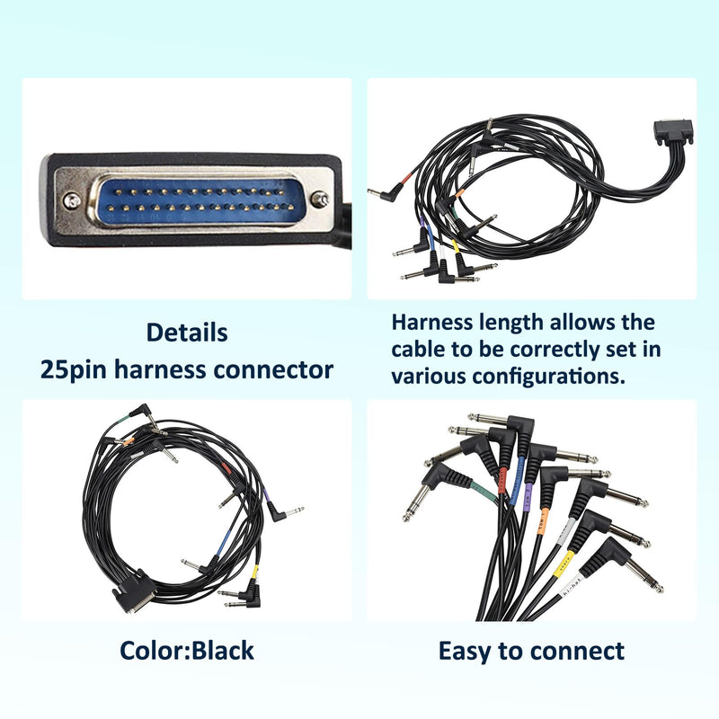 GWNOWZZET Cable Snake Harness for Alesis Drum Module COMMAND SURGE NITRO DM7X FORGE 6.35mm Rca Male Heads