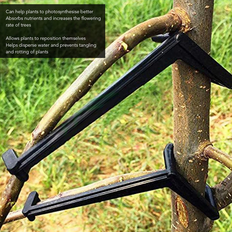 Yosoo Health Gear 20pcs Fruit Tree Spreader Plastic Bonsai Branch Trunk Spreader Modeling Tool Limb Spreader Black for Strong Spreading of Step Angles Branches