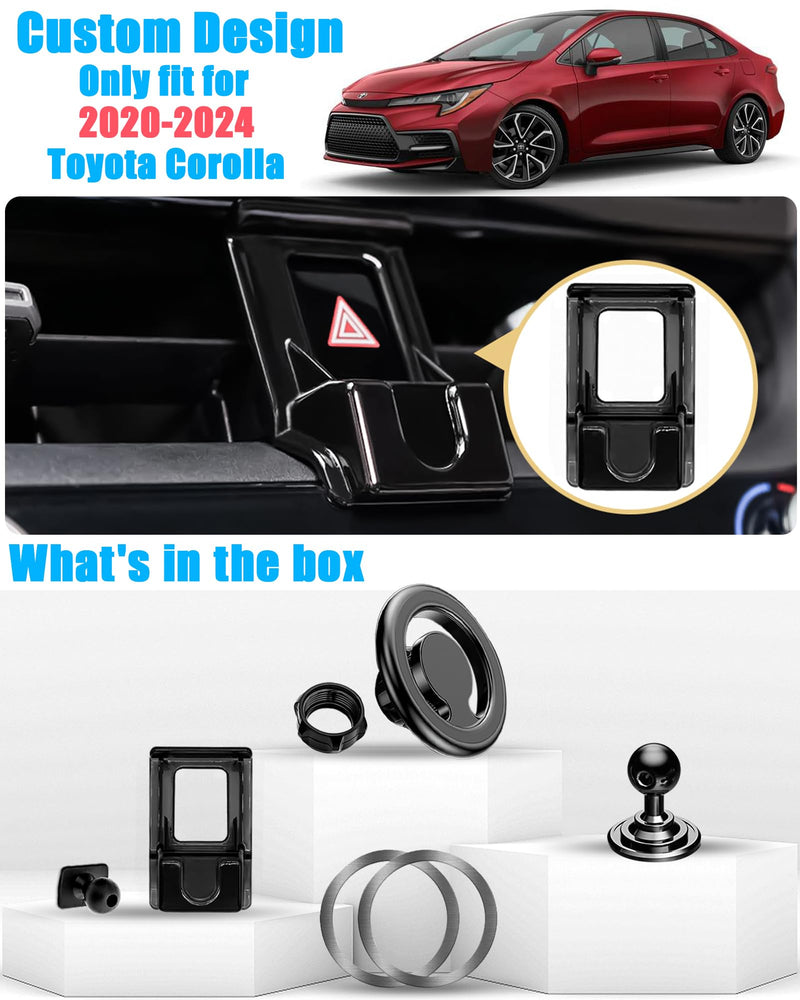 Car Phone Holder, Vent Magsafe Mount for Toyota Corolla 2020-2024 | Adjustable Stand, Magnetic Navigation Bracket for iPhone 17 16 15 14 13 Pro Max Air Plus Mini, All Phones (Not Fit 2019-2012)