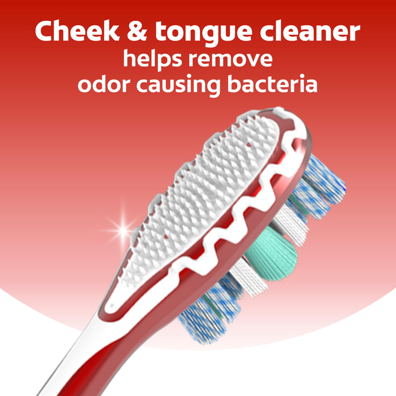 [AUSTRALIA] - Colgate 360 Optic White Advanced Whitening Toothbrush, Adult Medium Toothbrush with Whitening Cups, Helps Whiten Teeth and Removes Odor Causing Bacteria, 2 Pack 2 Count (Pack of 1) 