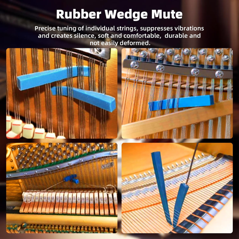 Professional Piano Tuning Kit, 9 PCS Piano Tuner Wrench Hammer piano tuning Mute kit tools 9 Pack Set