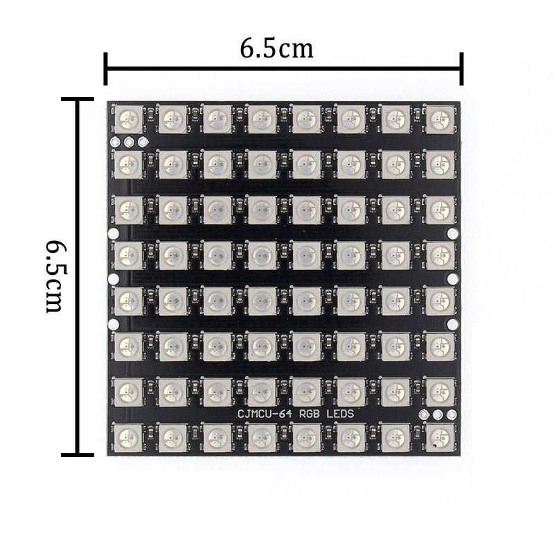 [AUSTRALIA] - GERUI Pack of 3 U 64 LED Matrix Panel CJMCU-8x8 Module WS2812 5050 RGB in Full Colour Driver Colour Light Development Board Compatible for Arduino and Raspberry 
