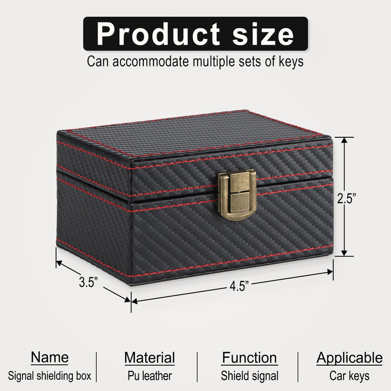 Amiss Faraday Box Signal Blocking Box for Car Key, Faraday Key Fob Protector RFID Blocking Cages, Keyless Entry Car Protector Faraday Box - Small 4.5*3.5*2.5in（Small ）