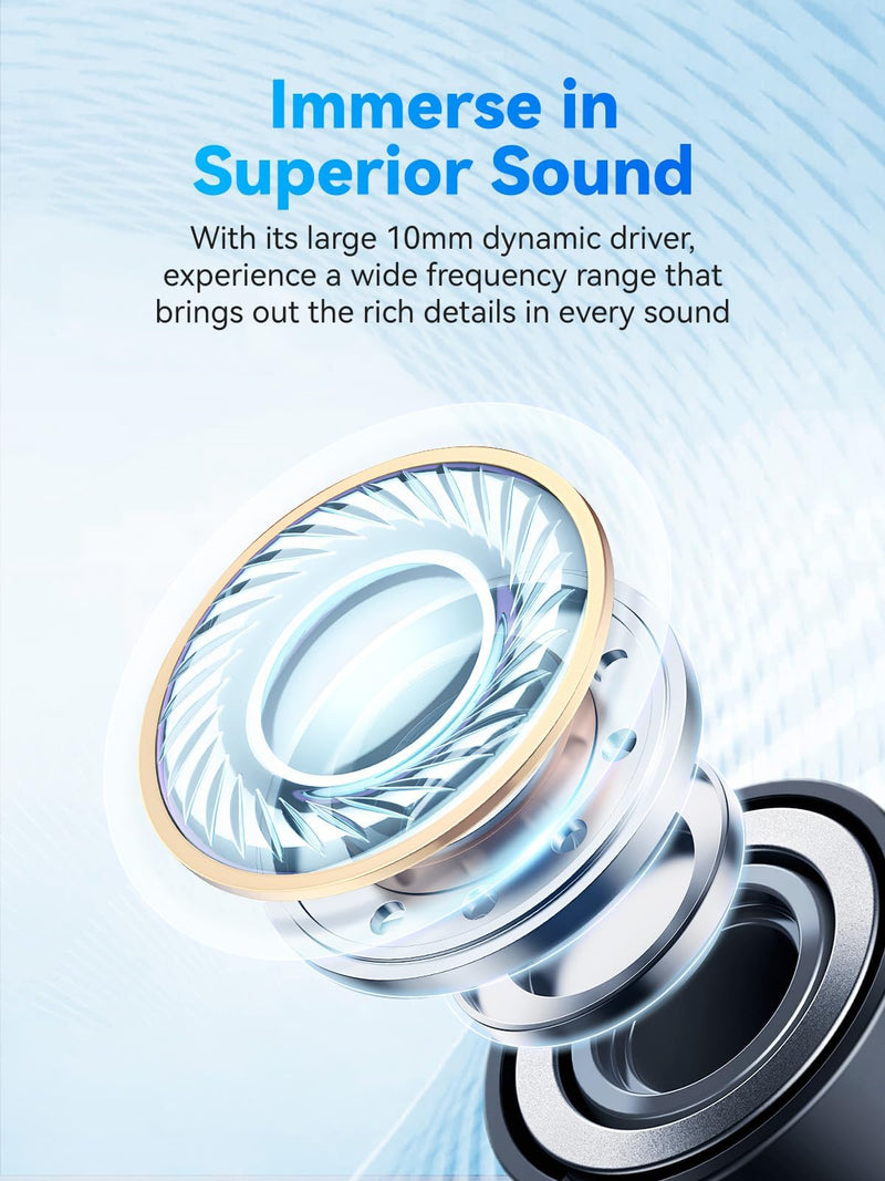 Bluetooth Neckband Headphones, Wireless Earbuds with Mic, 60H, IPX5 | 60H Playtime, IPX5 Sweat & Water Resistance, Bluetooth 5.4, Magnetic Neckband, S/M/L Ear Tips, Call Noise Reduction