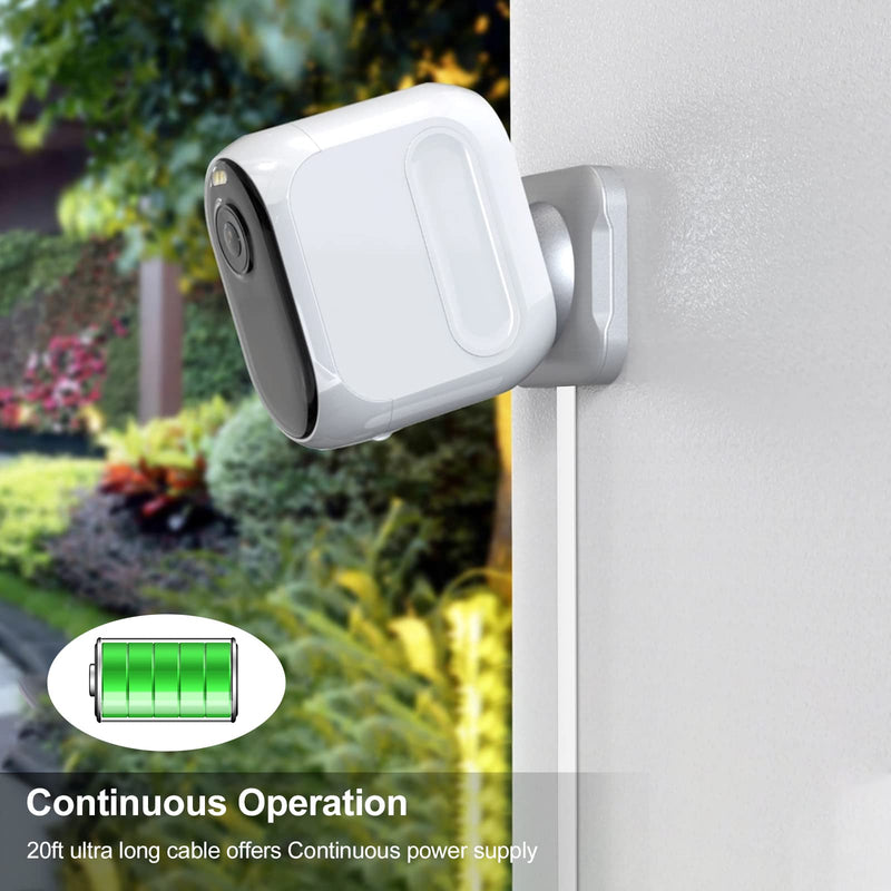 DC Power Extension Cable 10ft 2.1mm×5.5mm,Universal 12v Power Extension Cable for CCTV Security Camera IP WiFi Camera Standalone DVR (10ft,Flat Body, White)