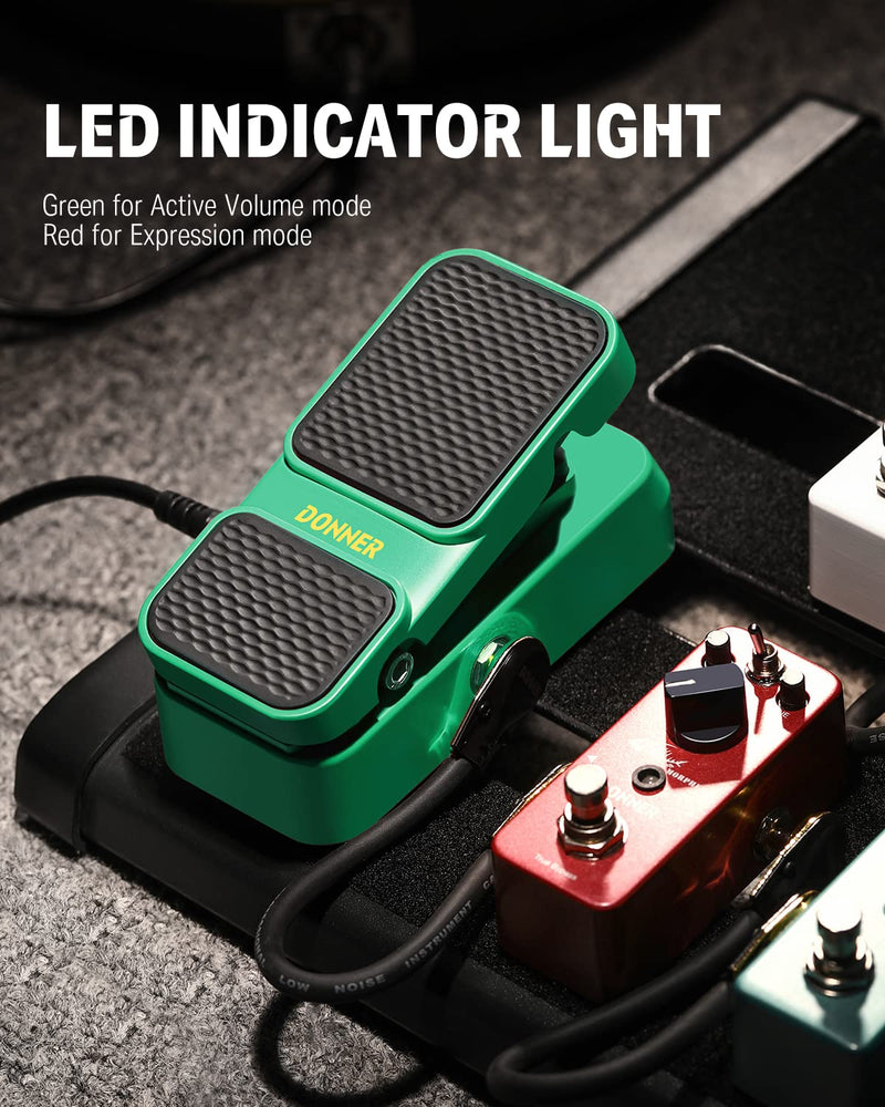 Donner Volume Pedal, Viper 2 in 1 Passive Volume Expression Pedal, Guitar Volume Pedal Pure Analog EXP Pedal Expression Volume