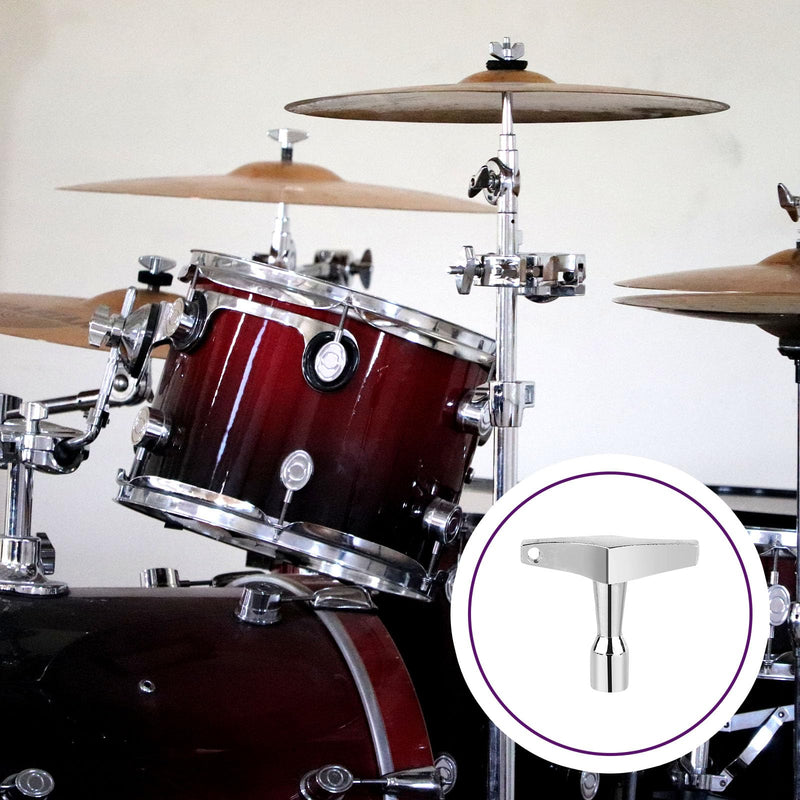 3pcs Drum Key, Magnetic Drum Tuner Keychain S-Shaped Ergonomic Handle Drum Key Drill Bit Drum Key Tool for Acoustic and Electronic Drums (Quadrilateral)