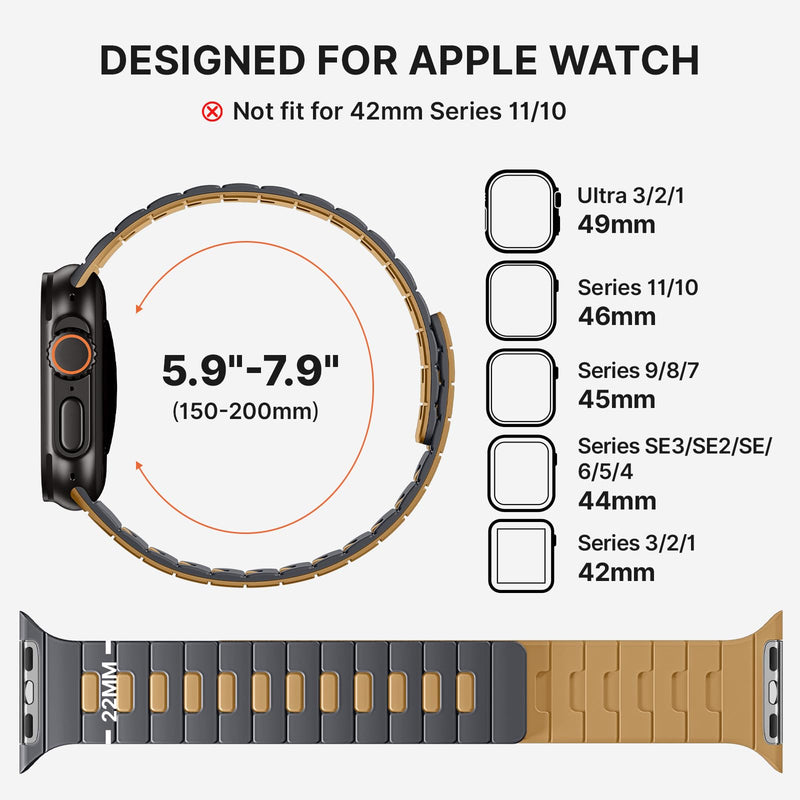 Bandletic Dual-sided Magnetic Reversible Bands Compatible with Apple Watch