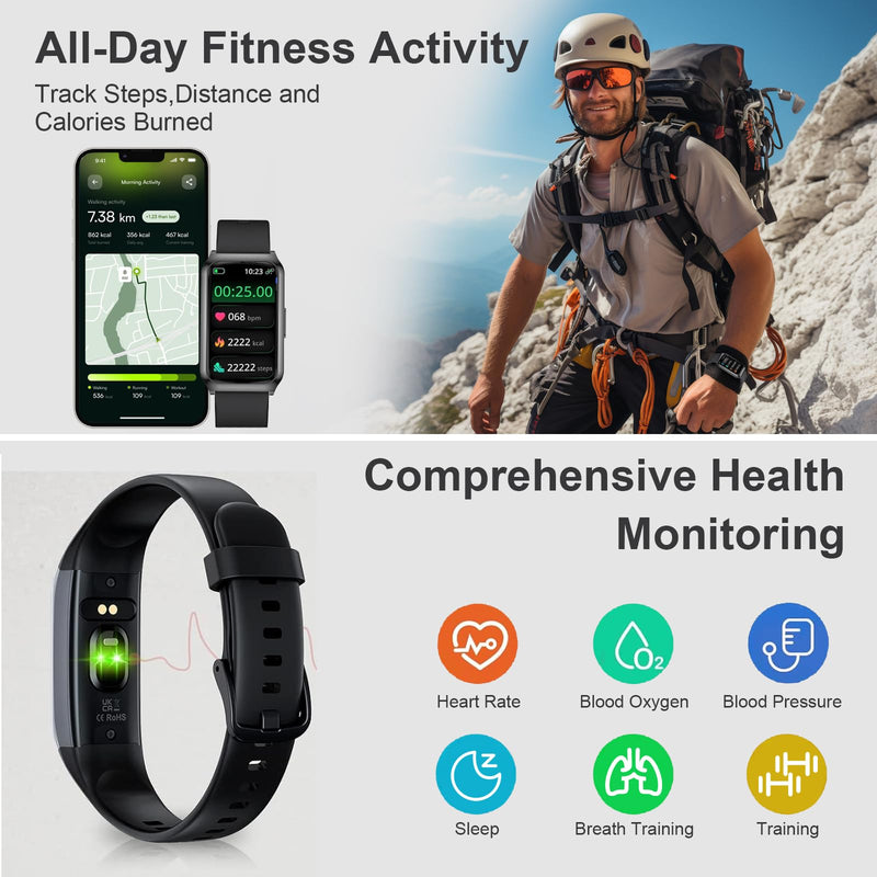 Smart Watches for Women Black+Silver Square Smart Watch