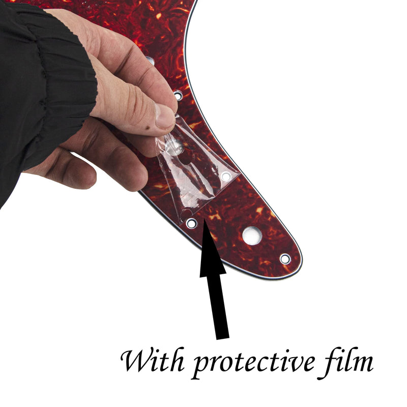 [AUSTRALIA] - 1Pcs Yootones 65 60s Vintage Pickguard Guitar Scratch Plate w/Screws Compatible with American/Mexican Made Vintage Style Jazzmaster Pickguard Replacement (4Ply Red Tortoise Shell) 4Ply Red Tortoise Shell 