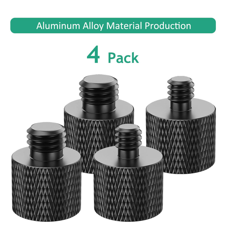 1/4 to 3/8 Tripod Screw Adapter 4 Pcs 1/4 Male to 3/8 Female and 3/8 Male to 1/4 Female Camera Screw Adapter for Camera Mount Tripod Stand Microphone Stand Mic Mount