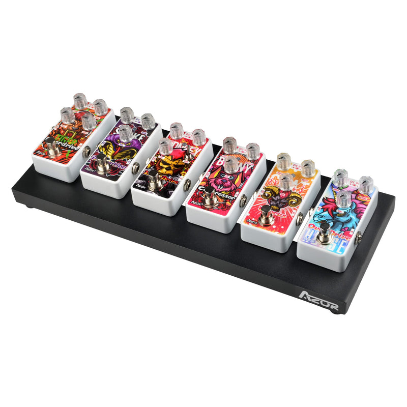 [AUSTRALIA] - AZOR Mini Guitar Pedal Board | Aluminum Alloy, Super Lightweight (0.58lb) | Portable Effect Pedalboard with Carry Bag | Compact Size 14.5"x5.7" 