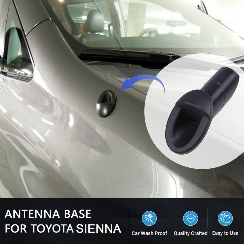 Anina Antenna Ornament for 2011-2014 Toyota Sienna 86392-08020 Toyota Accessory Antenna Adapter Black Mount Radio Antenna Base Bezel