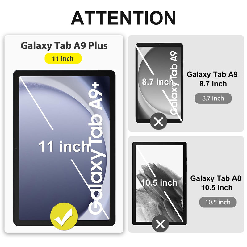 SPARIN 2 Pack Screen Protector for Samsung Galaxy Tab A9 Plus 11 Inch 2023, Case Friendly Tempered Glass HD Clear film for Samsung Tablet A9+ 5G (SM-X210/X216/X218) Galaxy Tab A9 Plus 11''