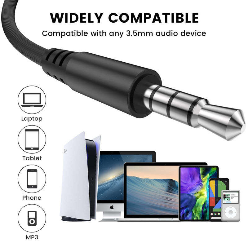 MOSWAG Wired Earbuds with Microphone, 3.5mm Jack in Ear Headphones with Microphone Suitable for Smartphones, Computers, Laptops, IPads, MP3 Players, Etc 3 pack Black