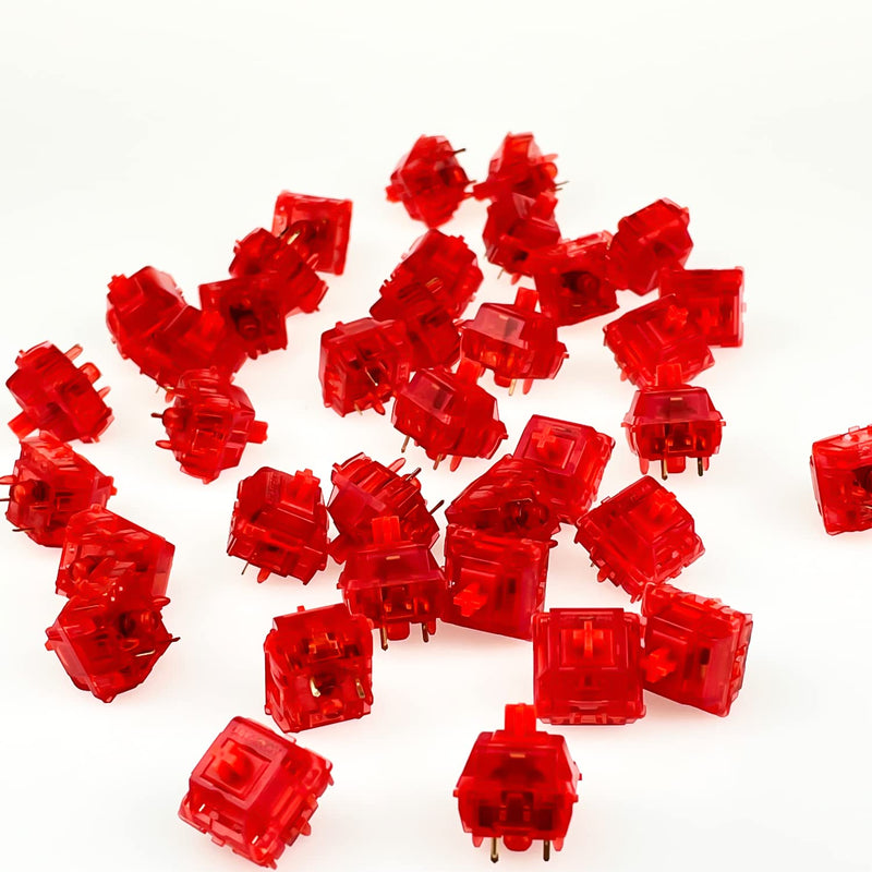 Gateron Ink v2 Switches 5pin RGB Linear Switch for DIY Mechanical Keyboards (35PCS, Red Ink) 35pcs