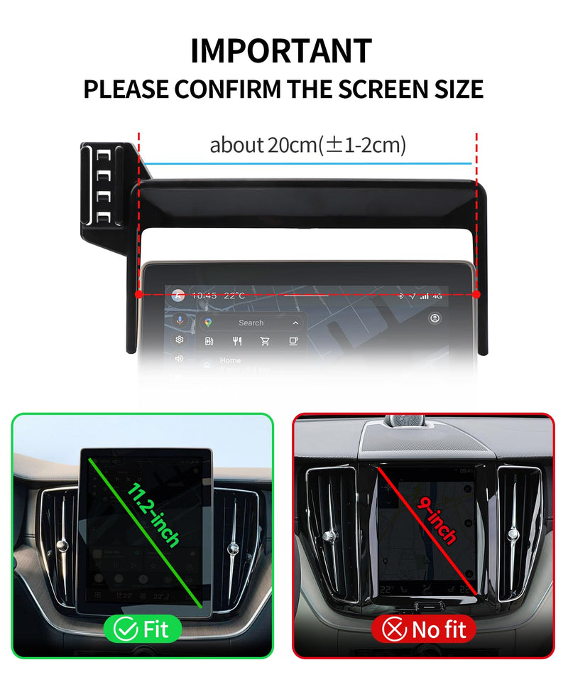 Car Phone Holder for Volvo XC60/XC90 2025 2026 11.2" Screen Magsafe Mount | Magnetic Accessories Cell Phone Mount Clip Compatible with iPhone, 3D fit Stable Dashboard Navigation Bracket Cradle Stand