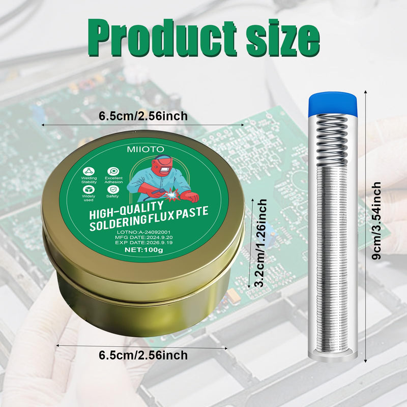 Solder Flux, Solder Paste, No Clean Solder Grease Flux with Solder with Flux, Soldering Paste Flux for Precision for Machines, Metal, Sheet Metal, Telephones, PC Cards, Components