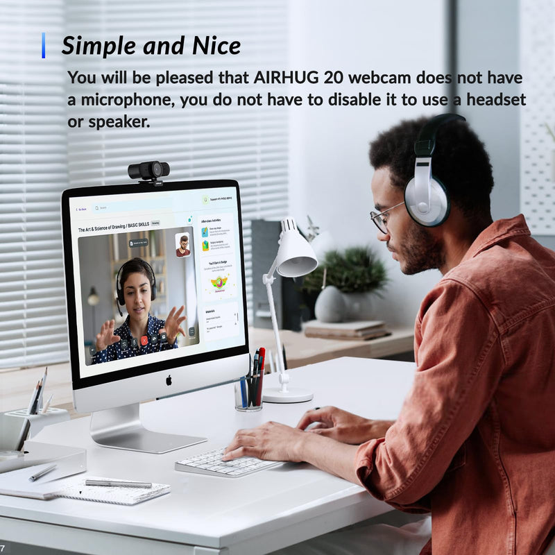 [AUSTRALIA] - Webcam No Mic with Privacy Cover, USB Web Cam for Computer and Laptop Plug & Play, Web Camera without Audio, 78° Wide-Angle,for Streaming and Conferencing (4K Webcam No Mic) 4K Webcam No Mic 