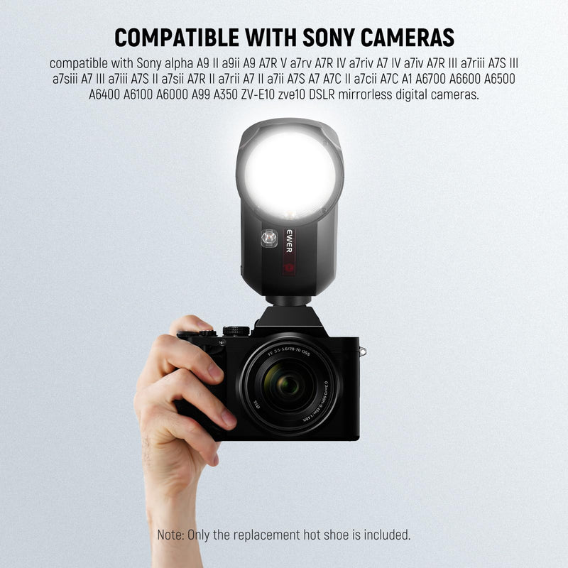 [AUSTRALIA] - NEEWER Z2-S Hot Shoe Replacement, for Z2-S/Z2Pro-S/Z2II-S Round Head Flash Compatible with Sony Camera, Speedlite Hot Shoe Adapter Repair Part with Upgraded Metal Contact Interface 