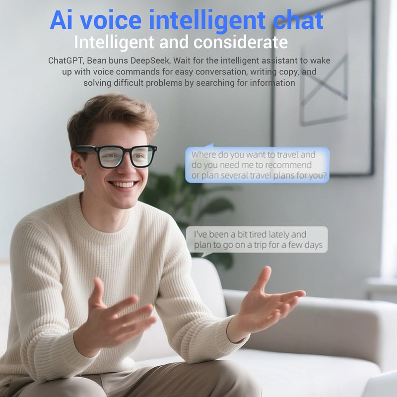 MEGREZ AI Smart Glasses with Camera, Hands‑Free Smart Sunglasses | 1080P video recording, real‑time translation, object recognition, audio music playback, ideal for travel, vlogging & meetings