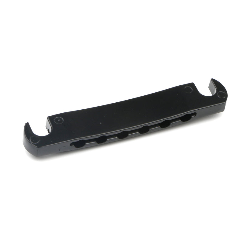 Swhmc Tune-O-Matic Bridge Studs & Tailpiece Set for Gibson/Epiphone Les Paul, Black Alloy Electric Guitar Bridge Parts with Studs, Fully Adjustable Saddles