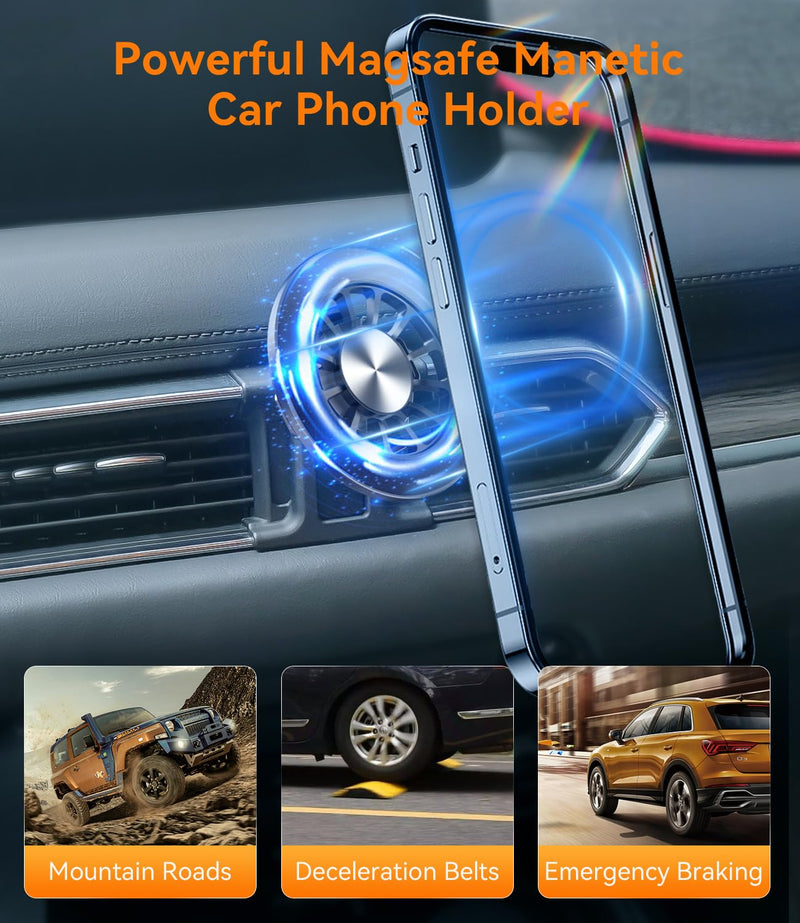 Magnetic Phone Mount for Mazda CX-5 2017-2025,Hands Free Car Phone Holder for CX5,Compatible with iPhone 15 Pro max/14/13/12 Mag Safe Case and All Phones