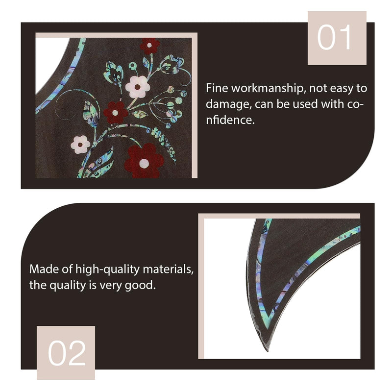 Vaguelly Bass Pickguards PVC Universal Folk Acoustic Guitar Pickguard Teardrop Shape Self-adhesive Guitar Pickguard Sticker Fits 39-41inches