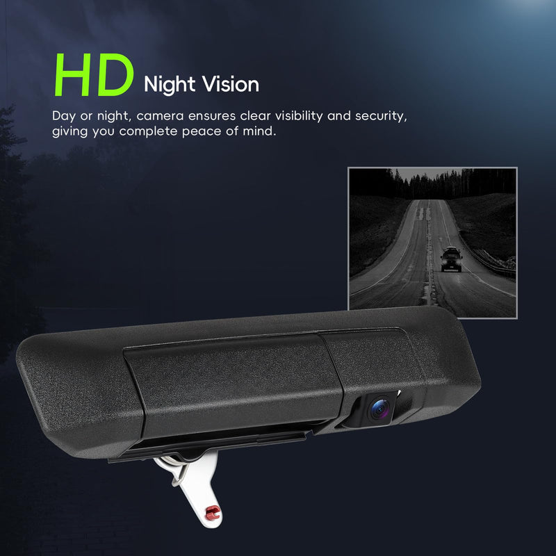Tailgate Handle Backup Camera for Toyota Tacoma 2005 2006 2007 2008 2009 2010 2011 2012 2013 2014 Replacement Reverse Rear View Back Up Camera IP67 Waterproof with Guide Lines