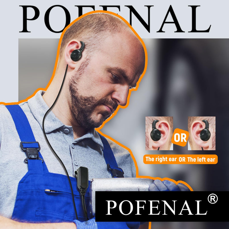 RDM2070D CLS1110 CLS1410 Single-Wire Walkie Talkie Earpiece Compatible for Motorola CP200 GP2000 XU1100 PRO1150 MU12 Radio with PTT Mic Headset C-Shaped 2 Pack C-shape 2 PCS