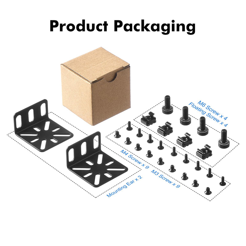[AUSTRALIA] - MokerLink Rack Mount Kit for 17.3 inch Wide Switches, Adjustable Hole Distance, Universal Kit, Compatible for Most Cisco, NETGEAR, Dell, D-Link, Linksys, HP, TRENDnet, Buffalo Tech Products 