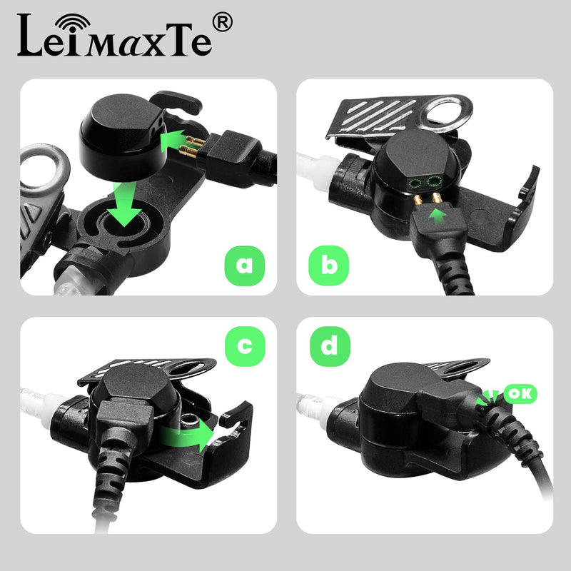 APX 6000/4000/8000 XPR 7550 XPR 7550e XPR 6350 6550 7350e 7580e Earpiece Headset for Motorola Radio with Acoustic Tube and PTT Mic (1 PCS) 1 PCS
