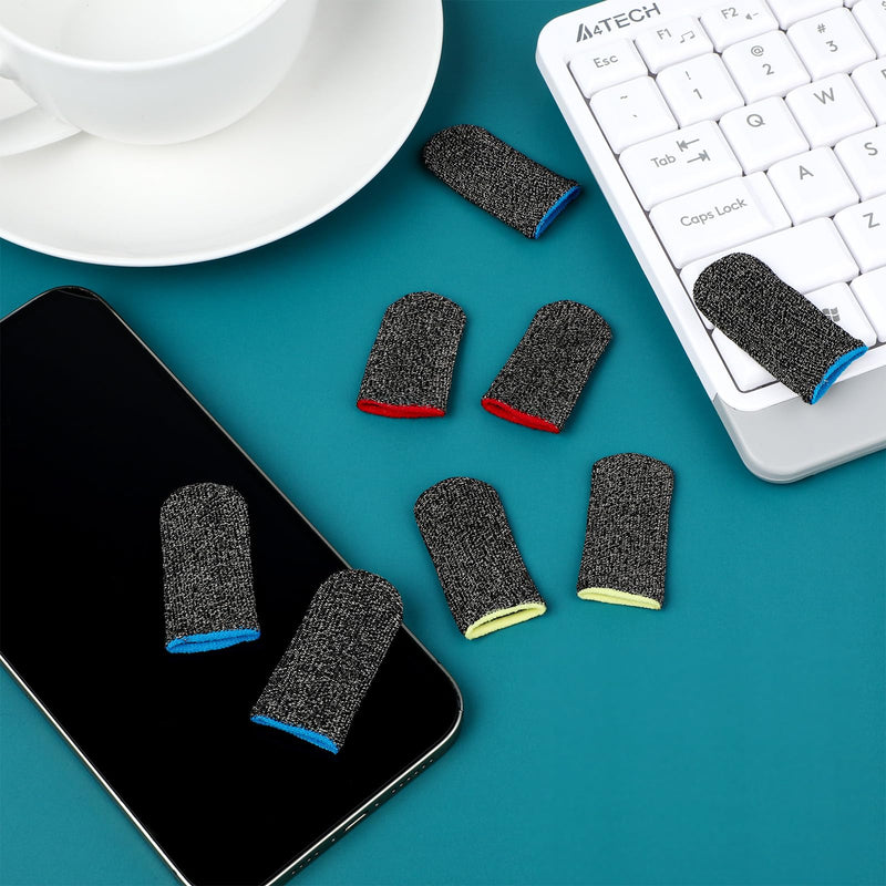 30PCS Finger Sleeves for Gaming Breathable Finger Sleeve Gloves for Gaming Finger Thumb Sleeves Set Gamer Thumb Sleeves Finger Covers Dedales para Dedos Gamer for Mobile Phone Game