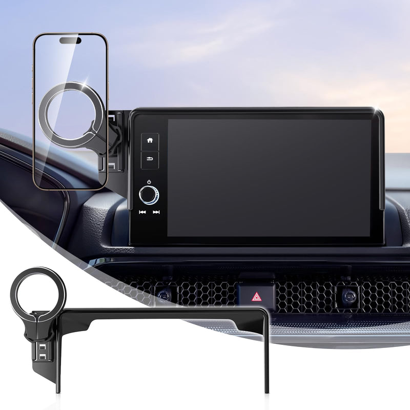 pop-tech Car Phone Holder for Honda CR-V HR-V 2023 2024 2025 2026: for MagSafe Magnetic Cell Phone Mount for HRV CRV Accessories 7/9 inch Screen - Touchscreen Cradles Strong Magnets for iPhone Samsung for 23-26 CR-V & HR-V (7/9" screen)