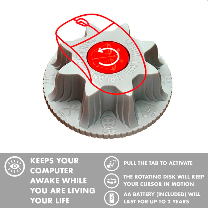 Mouse Jiggler Undetectable Device - Mouse Mover No USB No Software Required Device to Keep Mouse Moving Geek Gift Work-Life Balance Maсhine (Sunshine) Sunshine