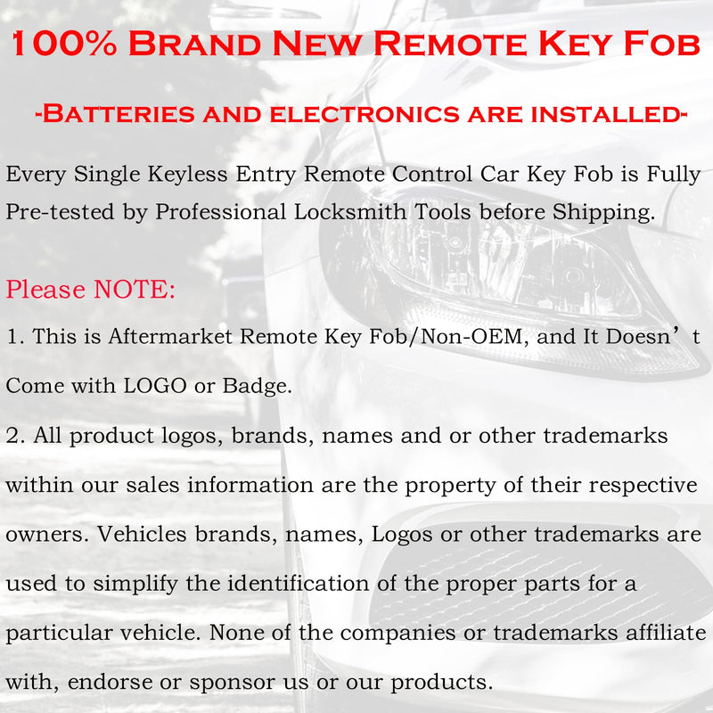 Car Key Fob Replacement Fits for Jeep Grand Cherokee 2014-2022 Dodge Durango Push Start 5 Buttons Keyless Entry Remote Control 68143505AC M3N-40821302 68150061