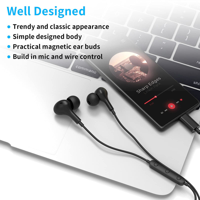 Headphones with Microphone Volume Control for Samsung Pixel iPad Pro Air Mini Oneplus