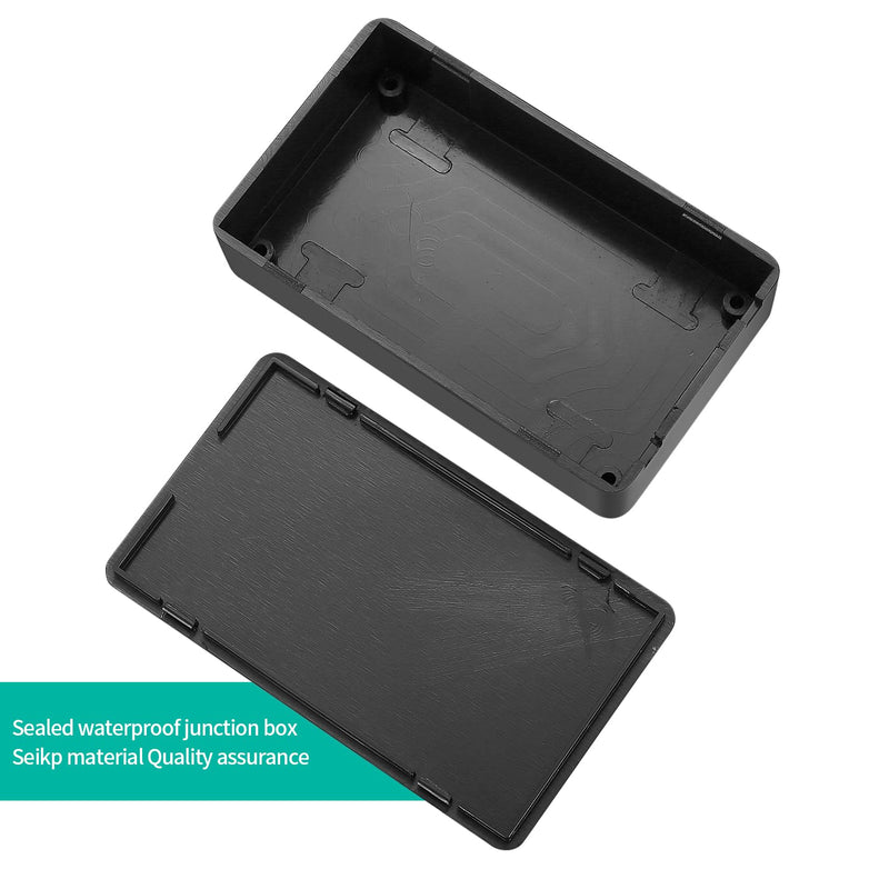 [AUSTRALIA] - Pack of 6 Junction Box, Plastic Covers, Electronic Casing, Electronic Project Box, Electrical Accessories Housing for DIY Power Junction Box (Black, 85 x 50 x 21 mm) 85x50x21mm black 