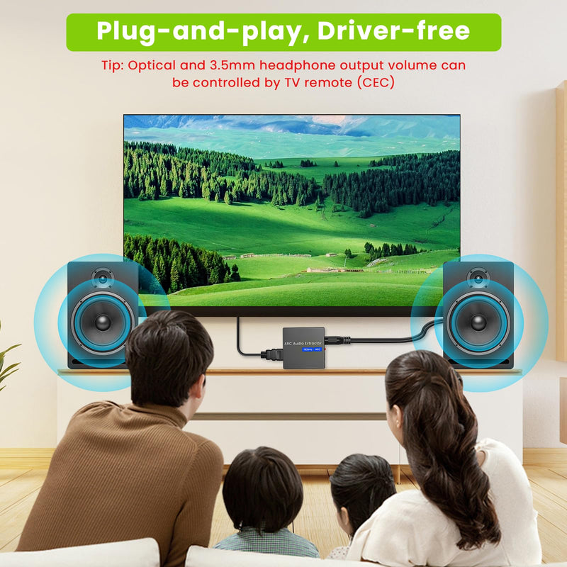 [AUSTRALIA] - 192KHz ARC Audio Extractor, HDMI ARC to Optical Converter, ARC to Optical/Toslink+3.5mm AUX Output, ARC to RCA Audio Converter for TV Amplifier Speaker/Soundbar/Headset 