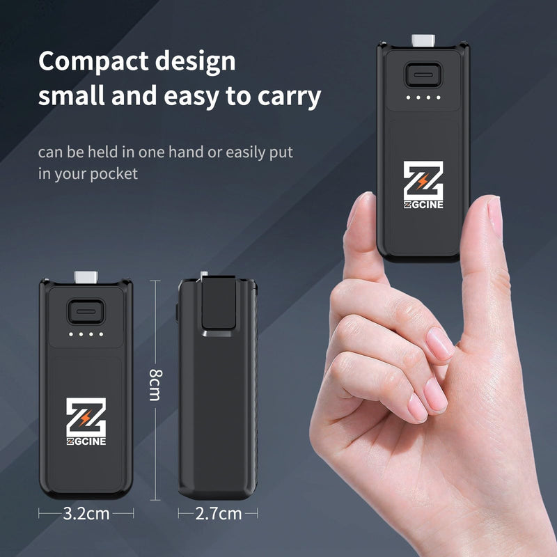 [AUSTRALIA] - Osmo Pocket 3 Battery Handle, ZGCINE PK-H01 7.7V/1600mAh Fast Charging Handle Grip Replaced for DJI Pocket 3 Battery for Xtra Muse, Reserved 1/4”Thread,Support Directly Data Transmission 