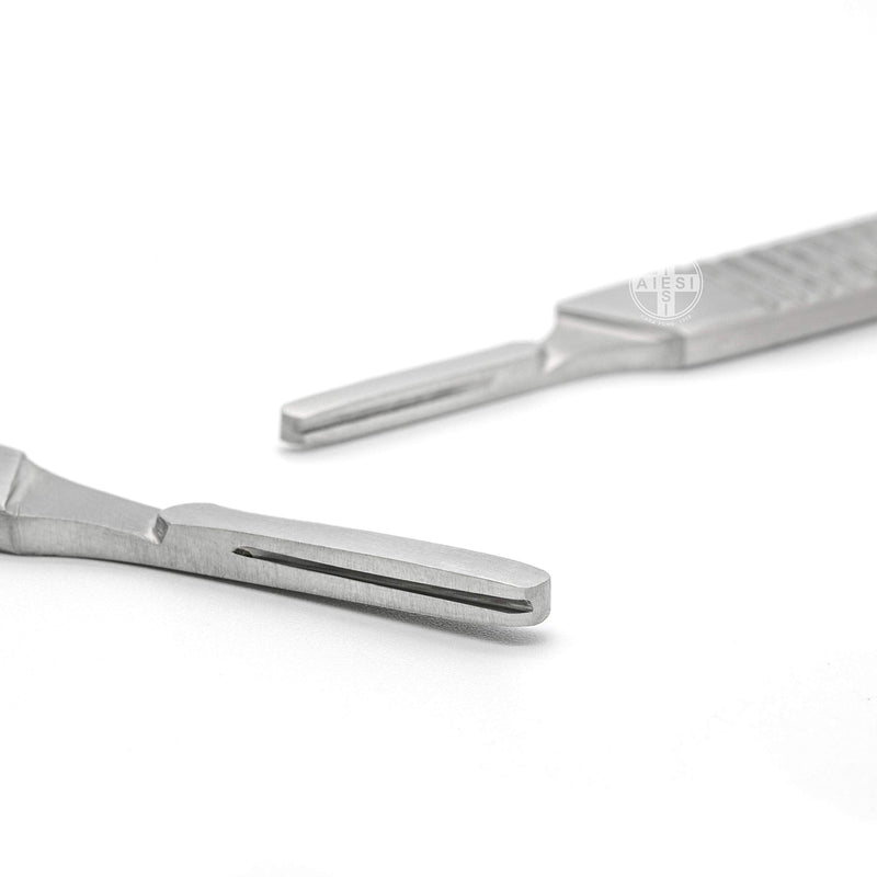 AIESI® Scalpel Handle (Scalpel Holder) Stainless Steel for Scalpel Blades No. 3