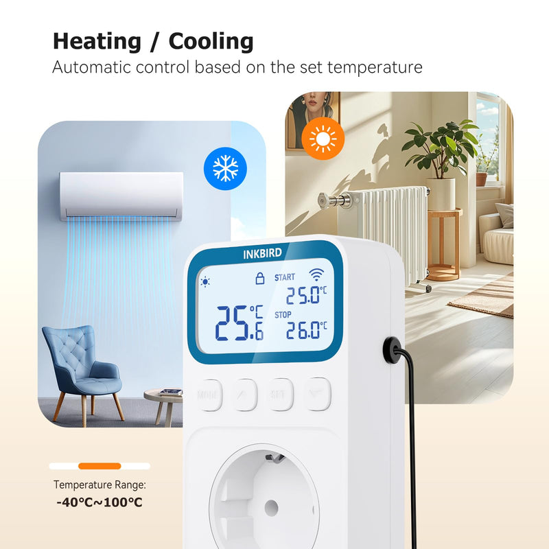 Inkbird ITC-C236T WLAN Thermostat Socket with 16A