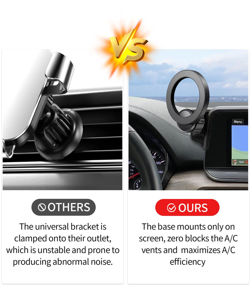 Car Phone Holder for Kia Telluride 2019-2022 10.25" Screen Magsafe Mount | Magnetic Accessories Cell Phone Mount Clip Compatible with iPhone, 3D fit Stable Dashboard Navigation Bracket Cradle Stand