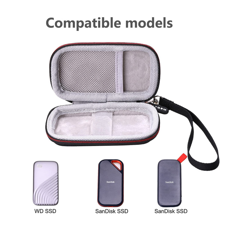 LTGEM Hard Case for SanDisk 1TB 2TB 4TB Extreme PRO Portable SSD or WD 500GB 1TB 4TB My Passport SSD