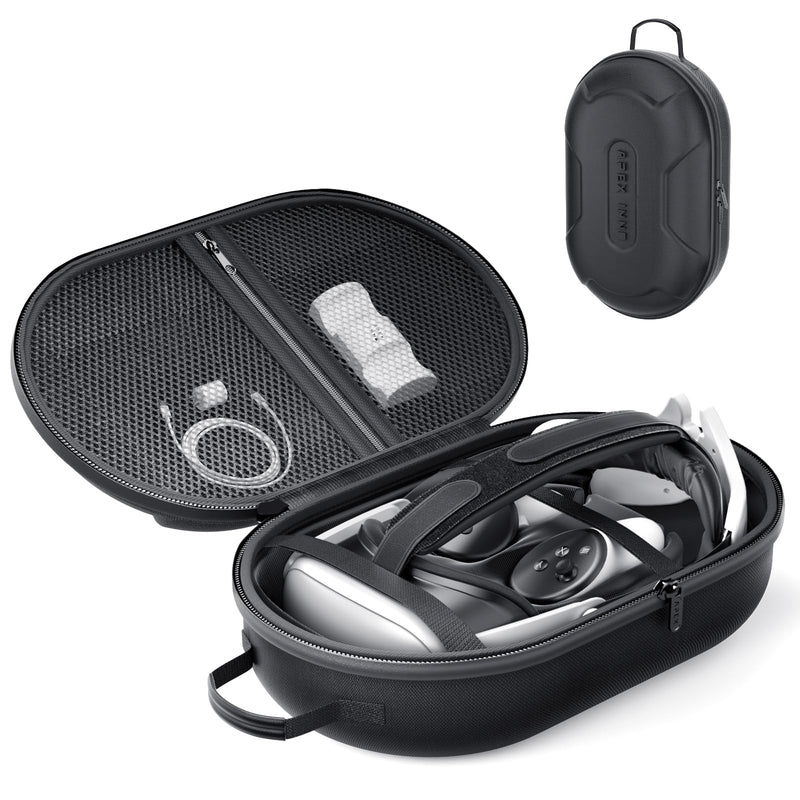 APEXINNO Silicone Face Pad Cover Compatible with Meta Quest 3S Accessories,Large Carrying Case for Meta Quest 3S/Oculus Quest 3/Oculus Quest 2/Quest 3