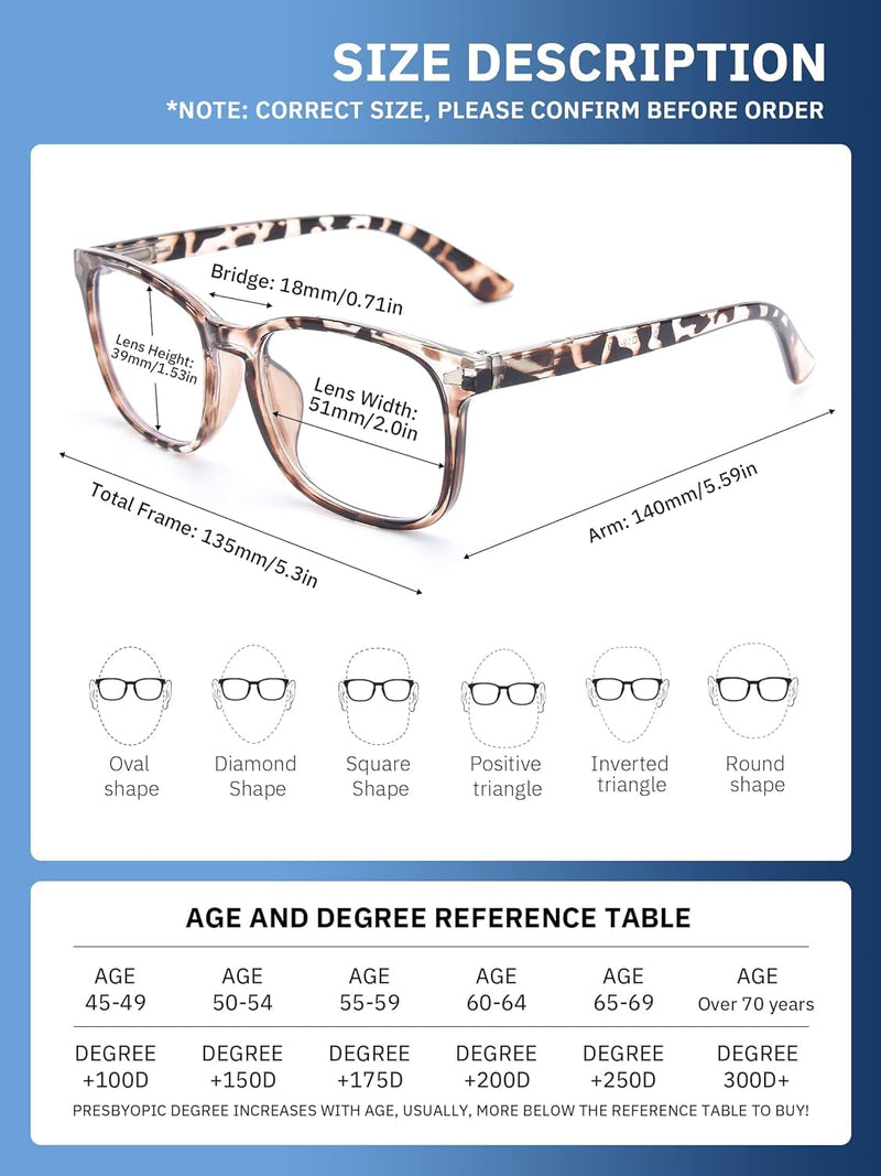 5 Pack Reading Glasses Blue Light Blocking Women/Men, Anti UV Ray/Glare Readers Fashion Eyeglasses with Spring Hinge *C1 Mix 1.5 x
