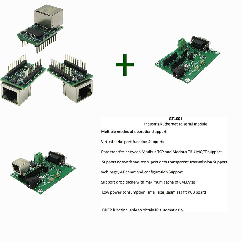 BUELEC IOT Serial Port to Ethernet,Server RJ45 to TTL, Modbus Gateway Industrial Super Network Port (GT1001 Ethernet to TTL Module(1PCS) GT1001 Ethernet to TTL module(1PCS)