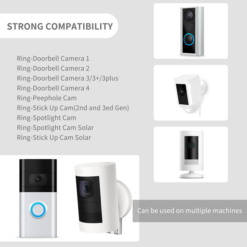 1 Pack Battery Replacement For Video Ring-Doorbell Camera 1/2/3/4, Spotlight Camera, Rechargeable Upgraded Cam Batteries (2nd & 3rd Gen) Camera Indoor and Outdoor PN V4 1ICR19/66-2 6040mAh/22.046Wh