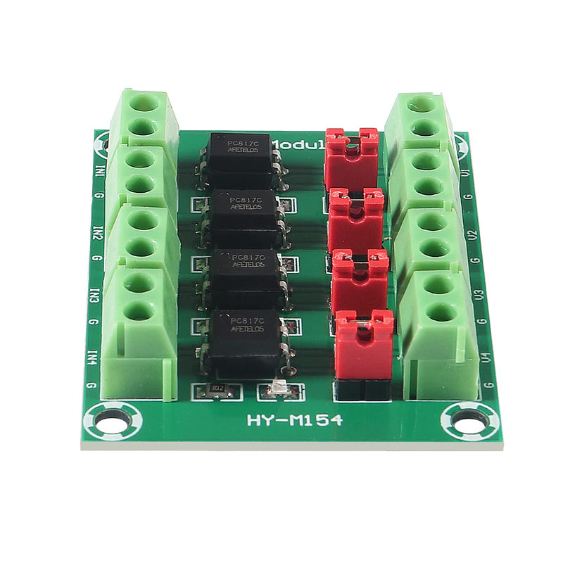 ALMOCN 4 Channel Optocoupler PC817 Insulation Board Voltage Converter Adapter Module 3.6-30V Driver Photoelectric Insulated Module 4-channel optocoupler