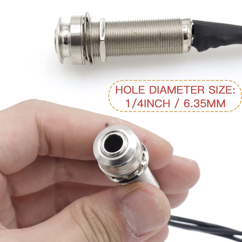 1pcs Piezo Pickup Transducer, 3in1 Microphone Contact Acoustic Preamp, 1/4 Inch Self-Adhesive Piezo Pickups Transducer for Kalimba Thumb Piano and Other Small Instruments